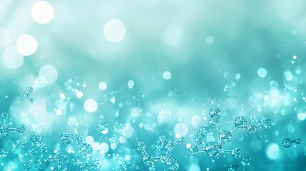 Obraz premium aqua molecular structure background - abstract backgrounds