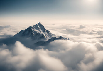 mountain peak snow day top sun ice sky cold view rock alps hope high stone white cloud