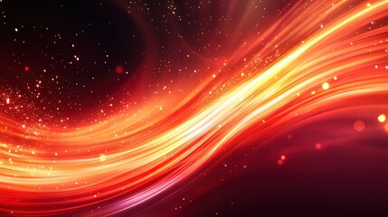 Obraz premium Abstract Orange and Red Light Trails 