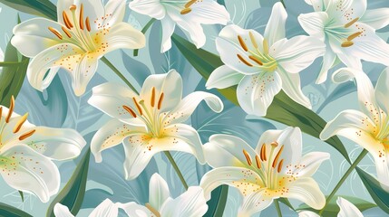 lily seamless pattern wallpaper