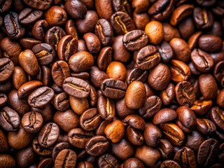 Fototapeta premium Savor the rich aroma: close-up coffee bean photography, showcasing textures and gourmet espresso.