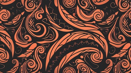 maori tattoo seamless pattern wallpaper