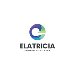 Elatricia Gradient Colorful Logo