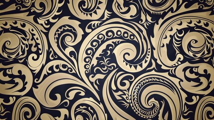 maori tattoo seamless pattern wallpaper