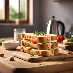 tuna salad sandwich with toast bread