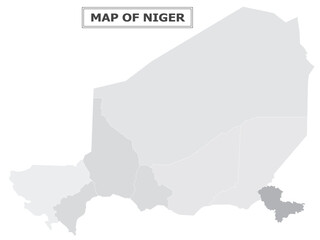 Fototapeta premium African Countries Geography Political map. Political map of country with capital, province or state capital, major cities and town.