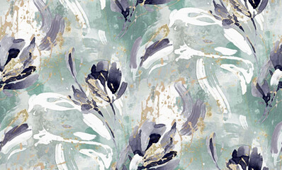 ALL OVER DESIGN . FLOWER ALL OVER. digital printing textile pattern wallpaper colorful flower with watercolor background-illustration, seamless pattern