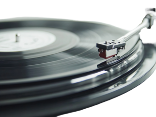 Vinyl disc gramophone available PNG on white background