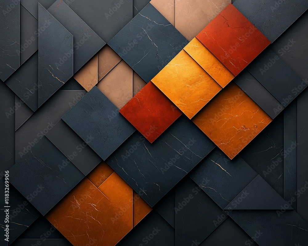 Poster mesmerizing geometric marble like surface with a harmonious visually striking design featuring intri
