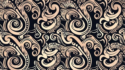 maori tattoo seamless pattern wallpaper