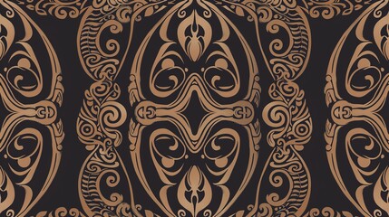 maori tattoo seamless pattern wallpaper