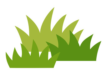 シンプルな緑色の草むらアイコン