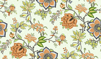 Seamless Colorful tie dye shibori print. Seamless hand drawn batik pattern.Rug textured background. Modern batik wallpaper tile. Watercolor pattern for fabric, clothes, wallpaper. Ethnic design.