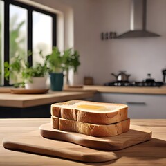 toast bread and butter on the table