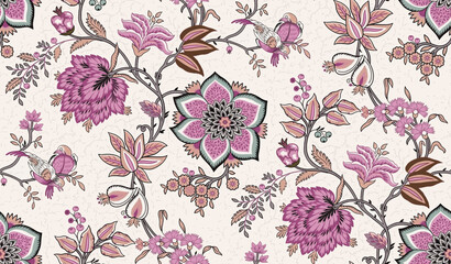 Seamless Colorful tie dye shibori print. Seamless hand drawn batik pattern.Rug textured background. Modern batik wallpaper tile. Watercolor pattern for fabric, clothes, wallpaper. Ethnic design.