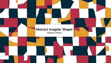 Abstract Irregular Shapes Mosaic Pattern Design
