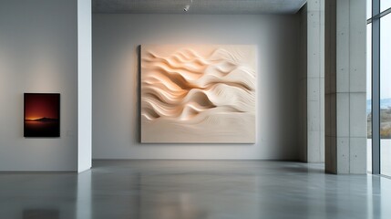 Exquisite abstract marble like material featuring a mesmerizing complex pattern delicately etched into the smooth surface  Masterfully executed with a refined modernist sensibility