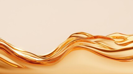 Gold abstract background concept. Elegant waves of golden liquid forming an abstract background for textures or designs.