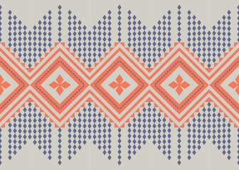 Geometric ethnic pattern seamless triangle color oriental. Design for fabric, curtain, background, carpet, tile, print