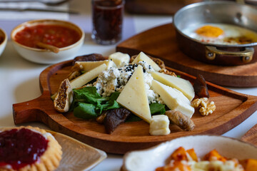 Traditional Colorful Turkish Breakfast Photo, Üsküdar Istanbul, Turkiye (Turkey)