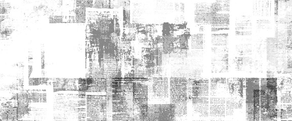 Vector newspaper paper grunge vintage black and white poster with the words.	