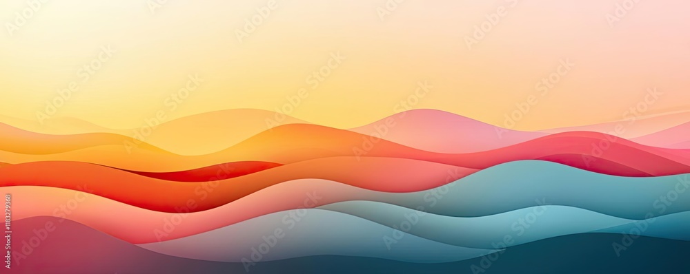 Poster Scenery abstract background idea. Abstract waves in calming colors enhance digital backgrounds or creative projects.