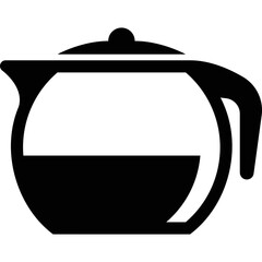 Simple vector icon coffee teapot