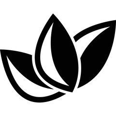 Simple vector icon tea leaf
