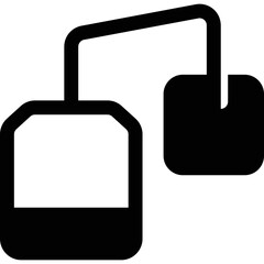 Simple vector icon tea bag
