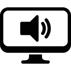 Simple vector icon monitor