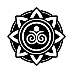 Naklejka premium A filled style icon of rejuvenation reiki symbol