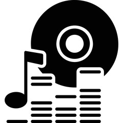 Simple vector icon music player