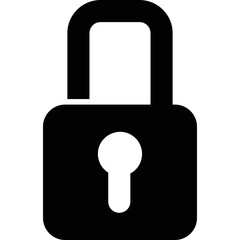 Simple vector icon padlock
