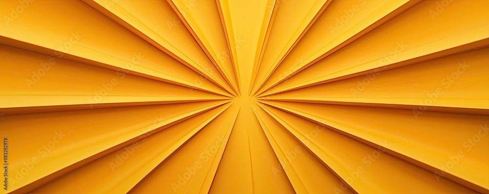Poster Gold abstract background concept. Vibrant yellow abstract background with dynamic geometric patterns radiating outward.
