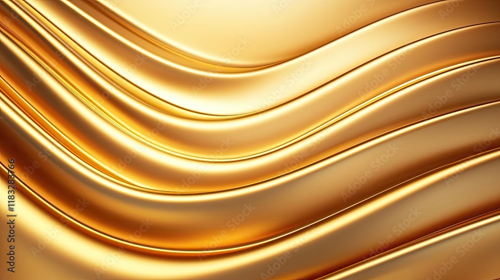 Aufkleber Gold abstract background concept. Abstract golden waves create a luxurious and elegant background for design projects.