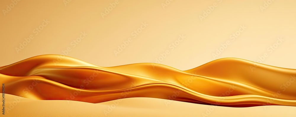 Poster Gold abstract background concept. Abstract golden waves creating a smooth and elegant background texture.