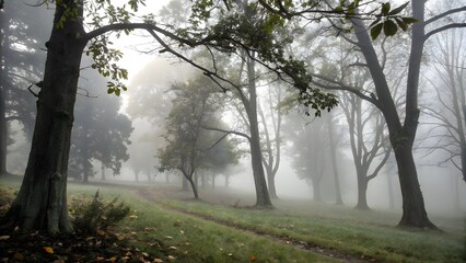 "Misty Morning in the Forest"