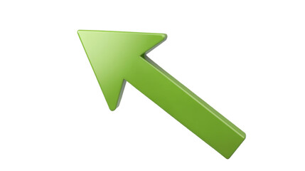 3d green arrow isolated on white background 