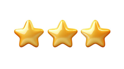 Obraz premium golden rating stars isolated on white background