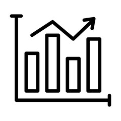 Scientific Graph Vector Line Icon Design