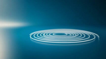 Stunning Teal Background Digital Illustration: Spiraling Light Abstract Artwork. AI Generated