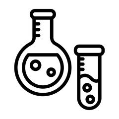 Chemical Solution Vector Line Icon Design
