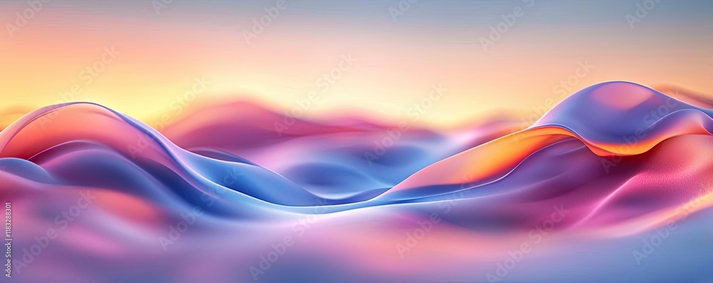 Poster Scenery abstract background idea. Abstract waves in vibrant colors create a serene and calming atmosphere.