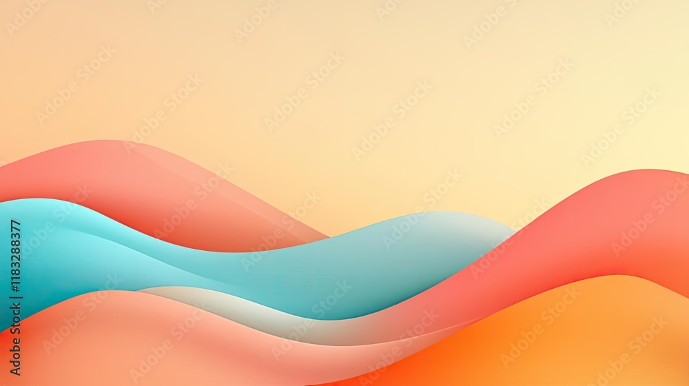 Poster Scenery abstract background idea. An abstract background showcasing waves of vibrant colors, perfect for design projects.