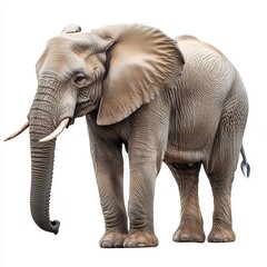 Fototapeta premium Elephant animal isolated on white background
