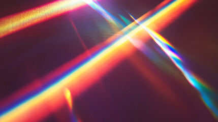 Colorful prismatic light leaks with rainbow bokeh effect