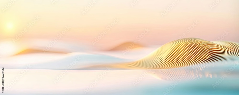 Poster gold abstract background concept. serene waves of color blend harmoniously in a tranquil landscape a