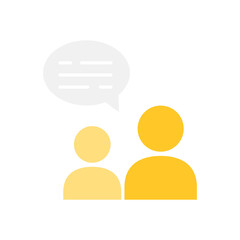 discussion icon in flat color style