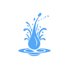 Blue Water Splashing