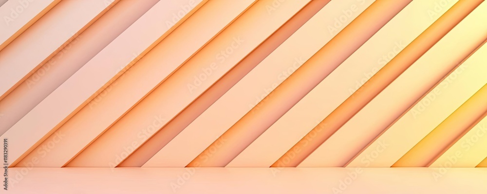 Aufkleber minimal furniture idea. abstract geometric pattern with soft pink and orange tones, creating a moder